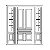 5-panel with sidelites
Unit Dimension 88-1/2" x 97-5/8"
Door Dimension 48" x 95"
Panel - raised
Glazing - IG, SDL